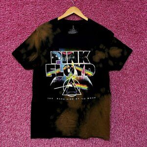 Pink Floyd Dark Side of the Moon Psychedelic Rock Bleach Dye L